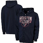 Men's Houston Texans G III Sports by Carl Banks Post Season Full Zip Hoodie Navy,baseball caps,new era cap wholesale,wholesale hats